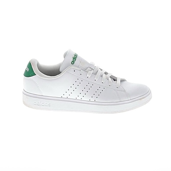 White Green Adidas Advantage 2.0 Classic Sneaker 9 Cloudfoam Comfort Preppy - Picture 12 of 13